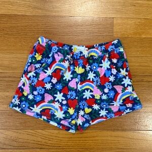 Boden girls sz 7Y Colorful Floral Rainbow terry Shorts